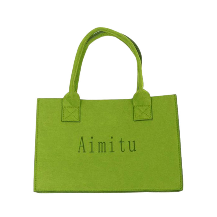 Printed Alphabet Felt Tote Bag